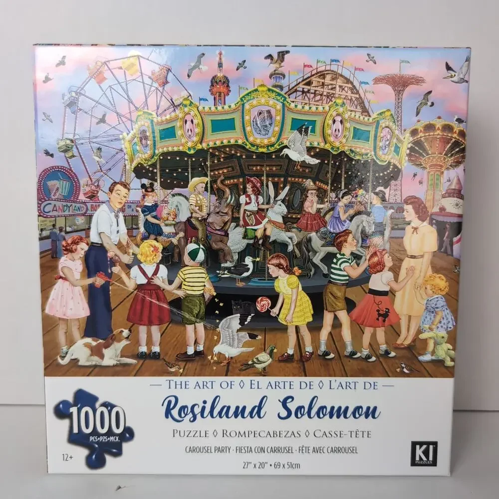 Rosiland‎ Solomon Carousel Party 1000 Piece Jigsaw Puzzle KI Puzzles COMPLETE